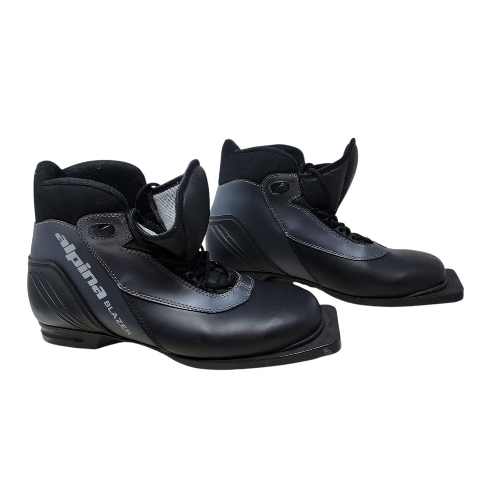 Alpina Blazer Ski Boots 43 US 10 Mens Black 75mm Nordic Norm 3-Pin Cross Country